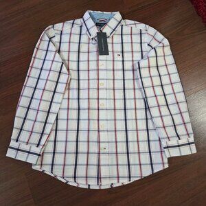 Tommy Hilfiger Big Boys Samuel Plaid Button-Down Shirt, Medium (12/14)